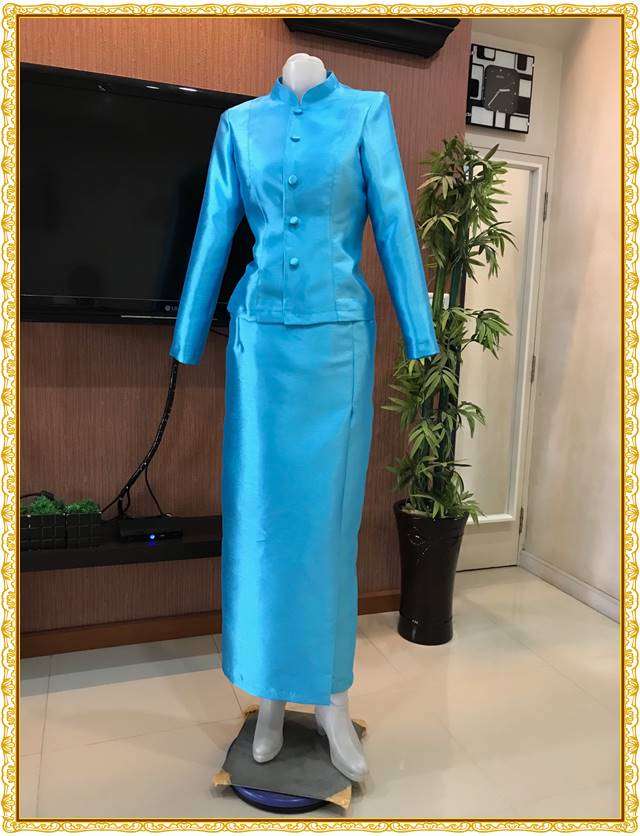 รูปภาพชุดไทยจิตรลดาสีฟ้าเข้ม