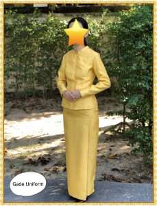 ชุดไทยจิตรลดาสีเหลือง สีทอง-1